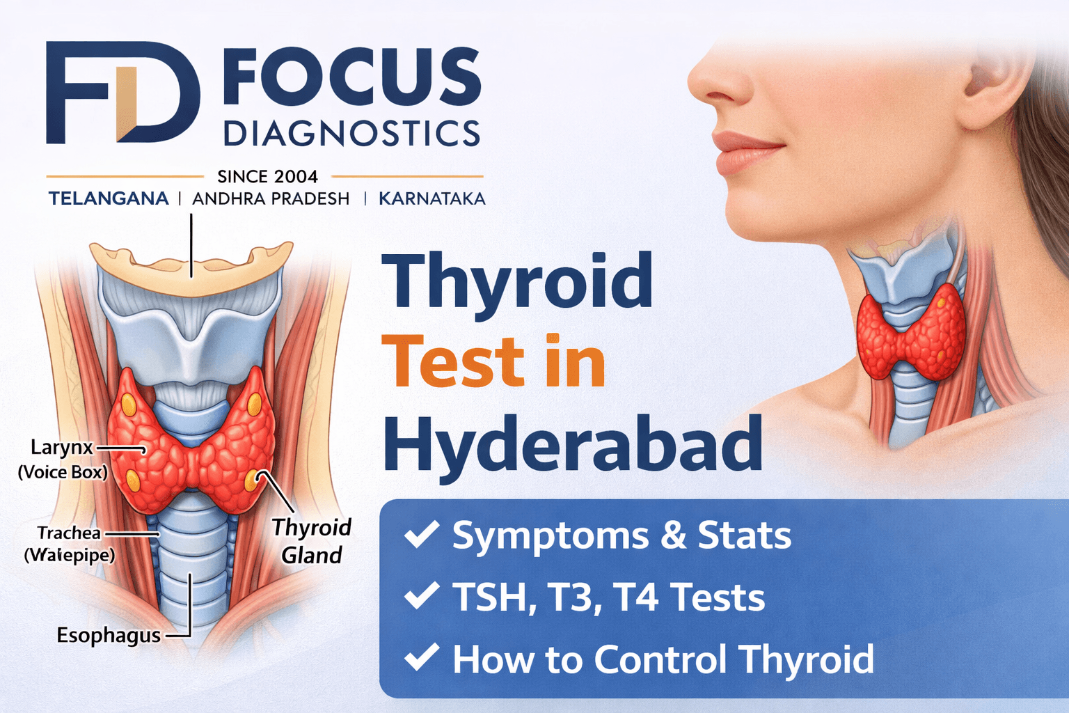 Thyroid Testing in India: Symptoms, Stats, Best Tests (TSH, T3, T4) + How to Control Thyroid Naturally & Medically