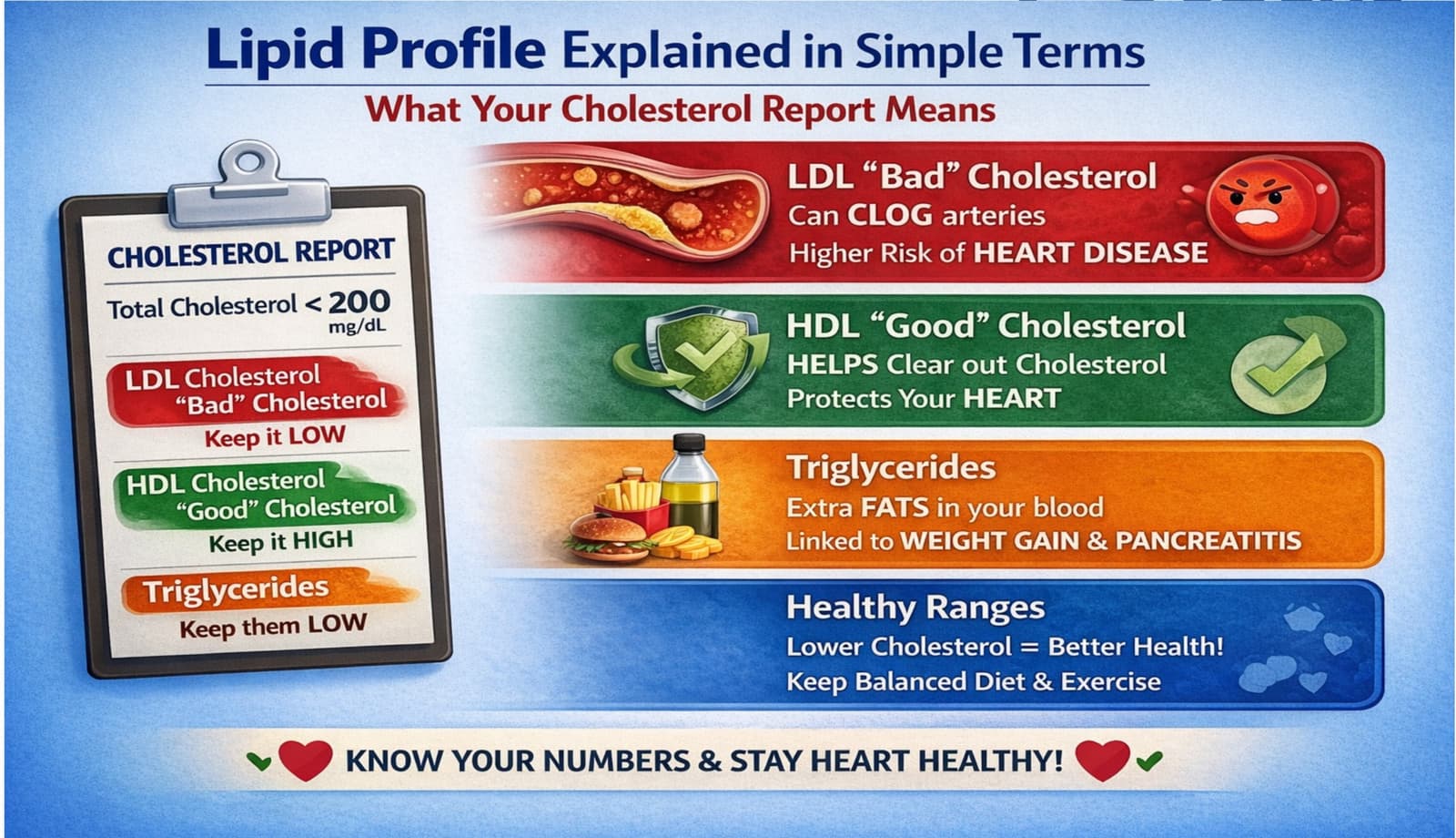 Lipid Profile Explained in Simple Terms: What Your Cholesterol Report Means