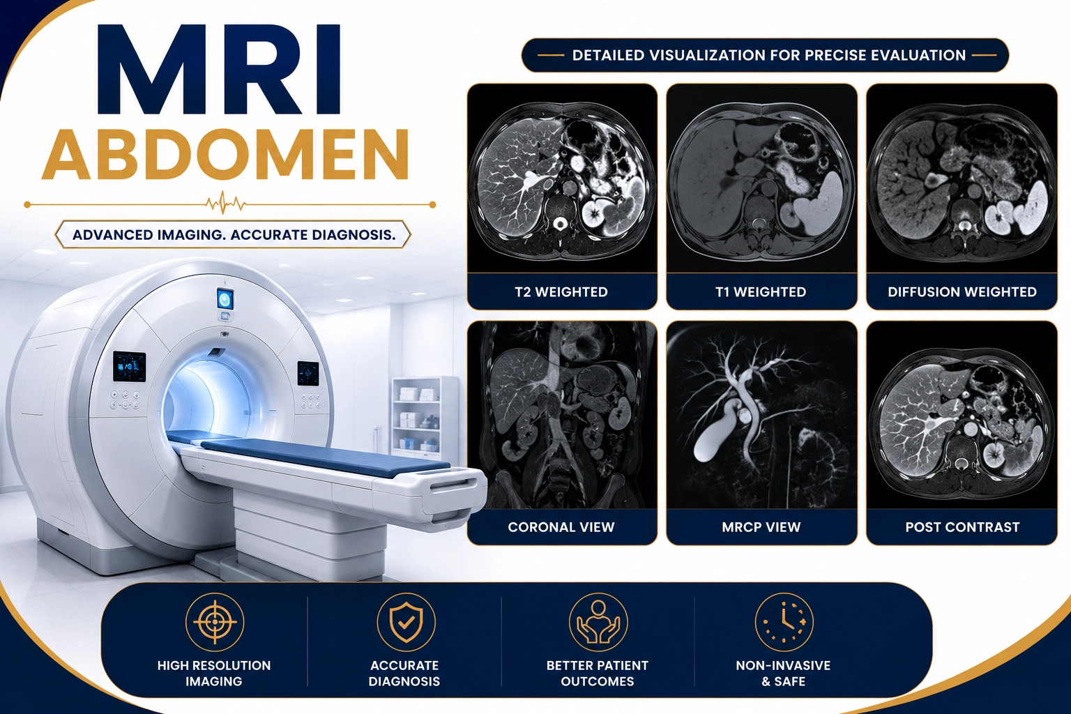 MRI Abdomen scan at Focus Diagnostics Hyderabad