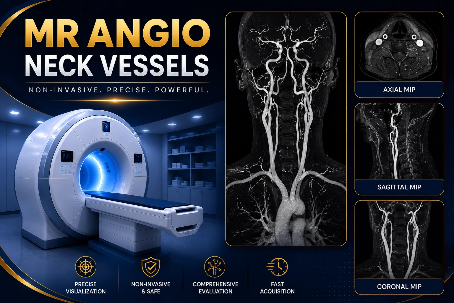 MR Angio Neck Vessels MRI Scan at Focus Diagnostics Radiology Department
