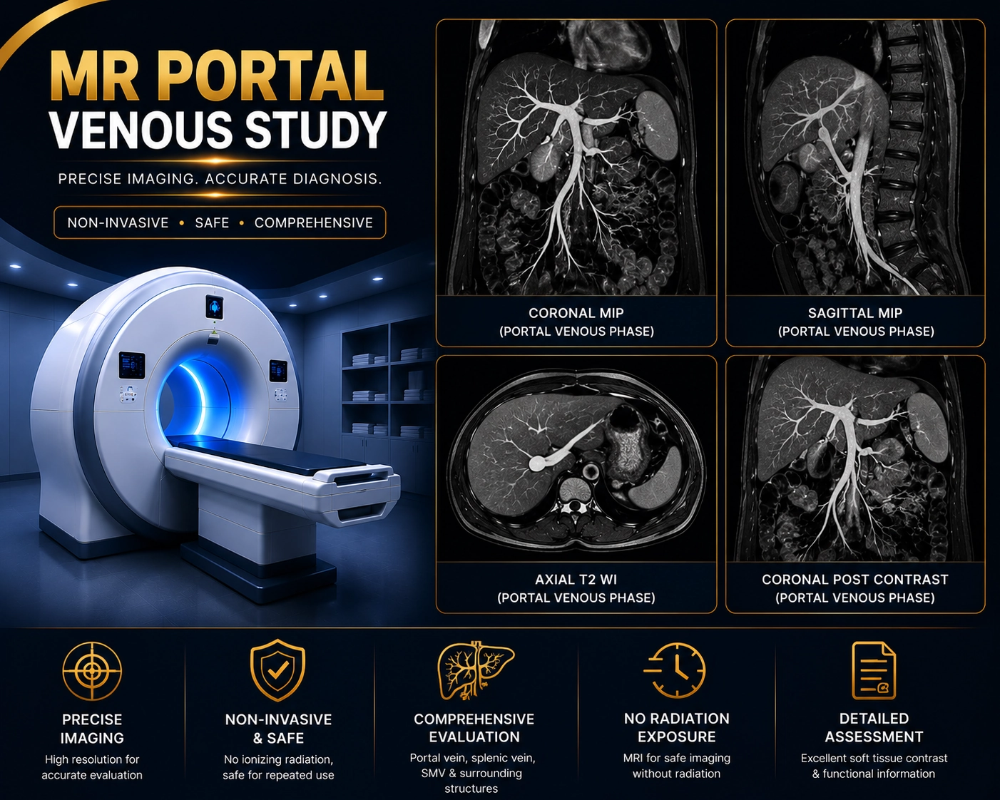 MRI Portal Venous Study Scan at Focus Diagnostics Radiology Department