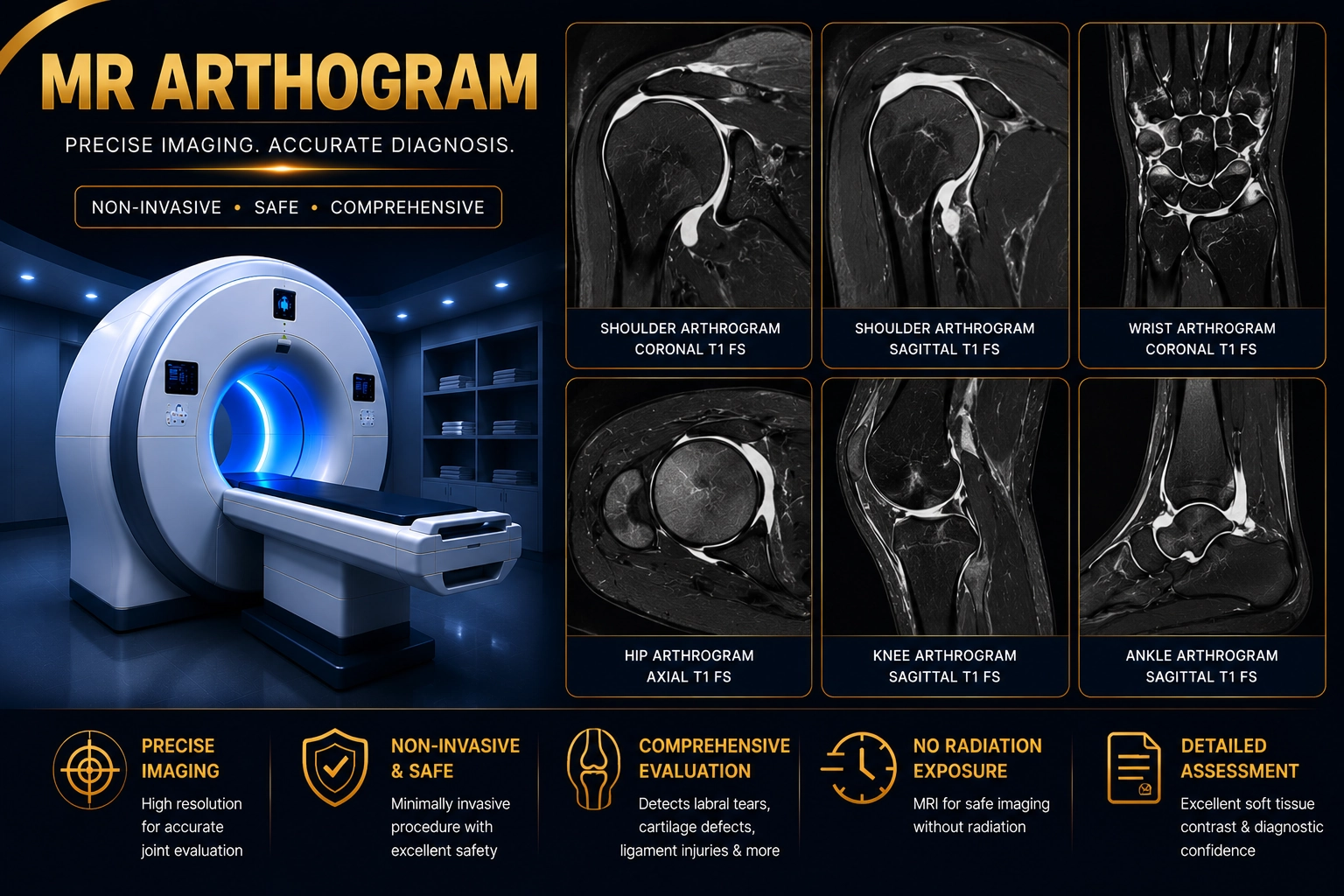MR Arthogram MRI Scan at Focus Diagnostics Radiology Department