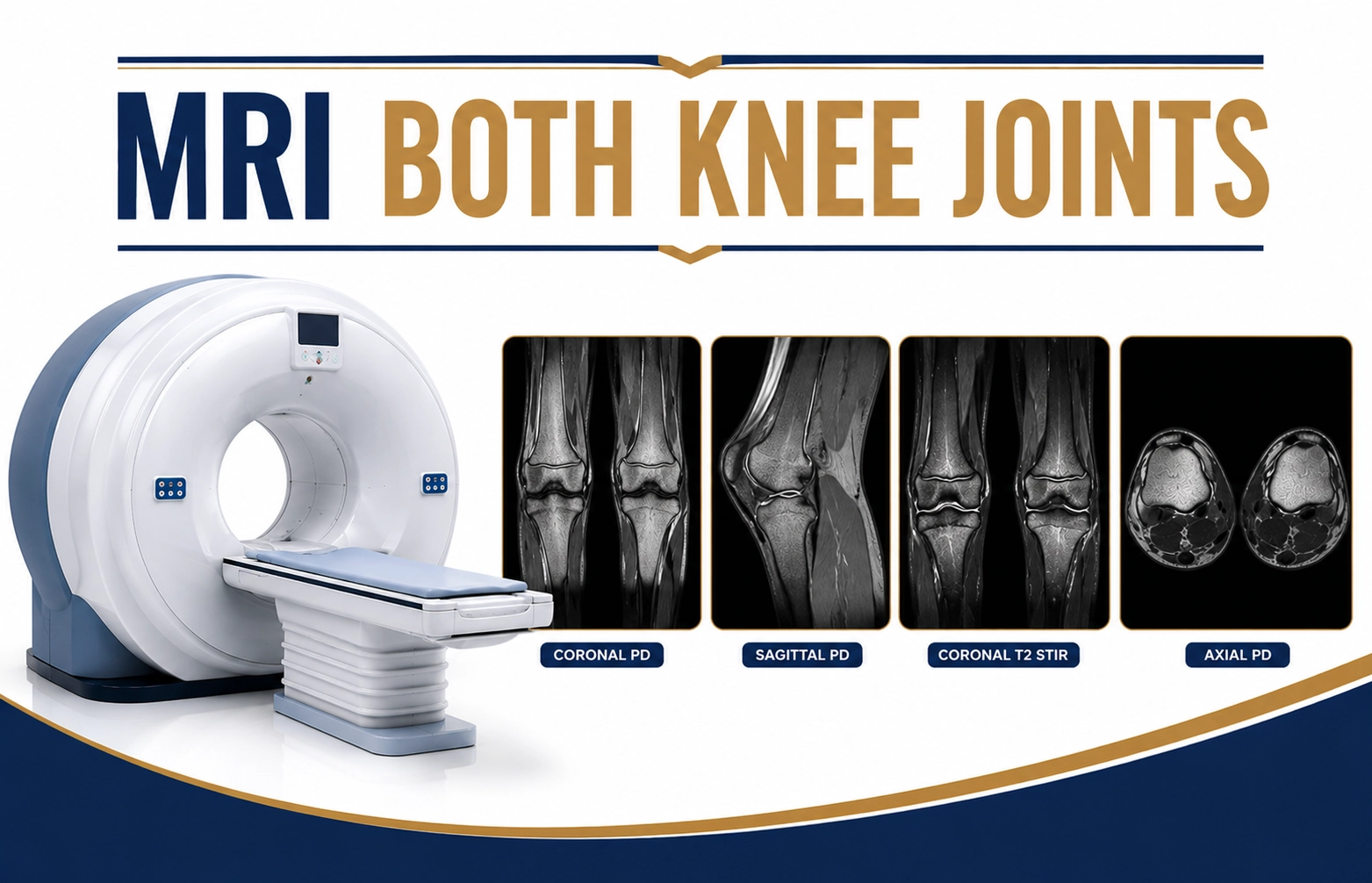 MRI Both Knee Joints scan at Focus Diagnostics Hyderabad Radiology Department