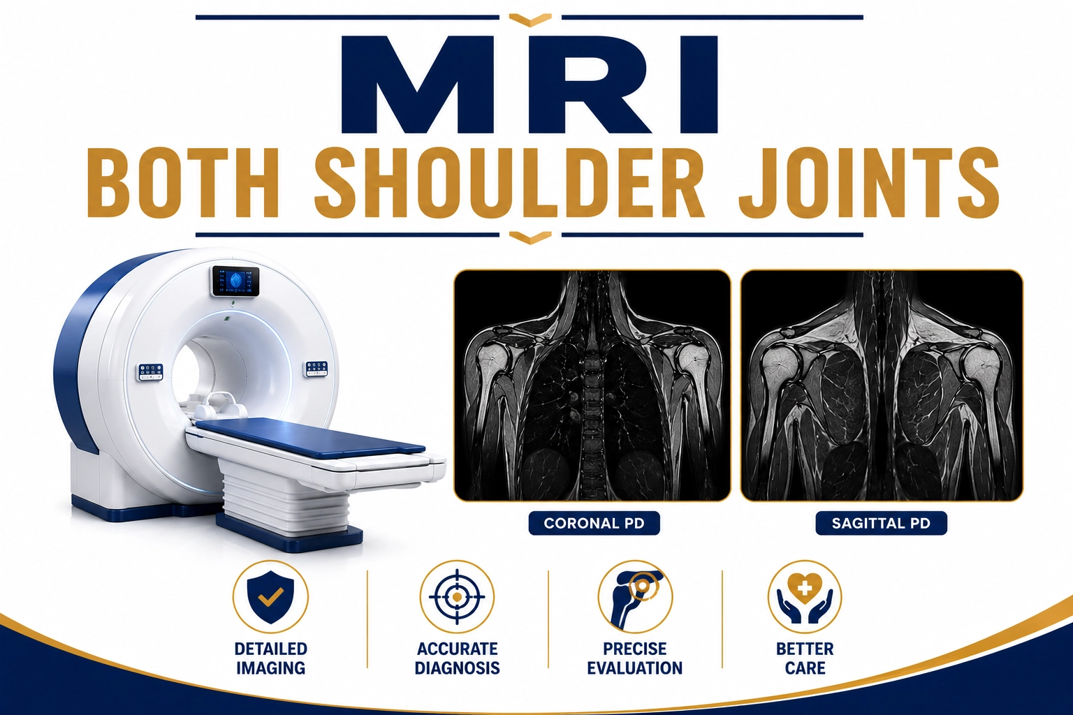 MRI Both Shoulder Joints scan at Focus Diagnostics Hyderabad Radiology Department