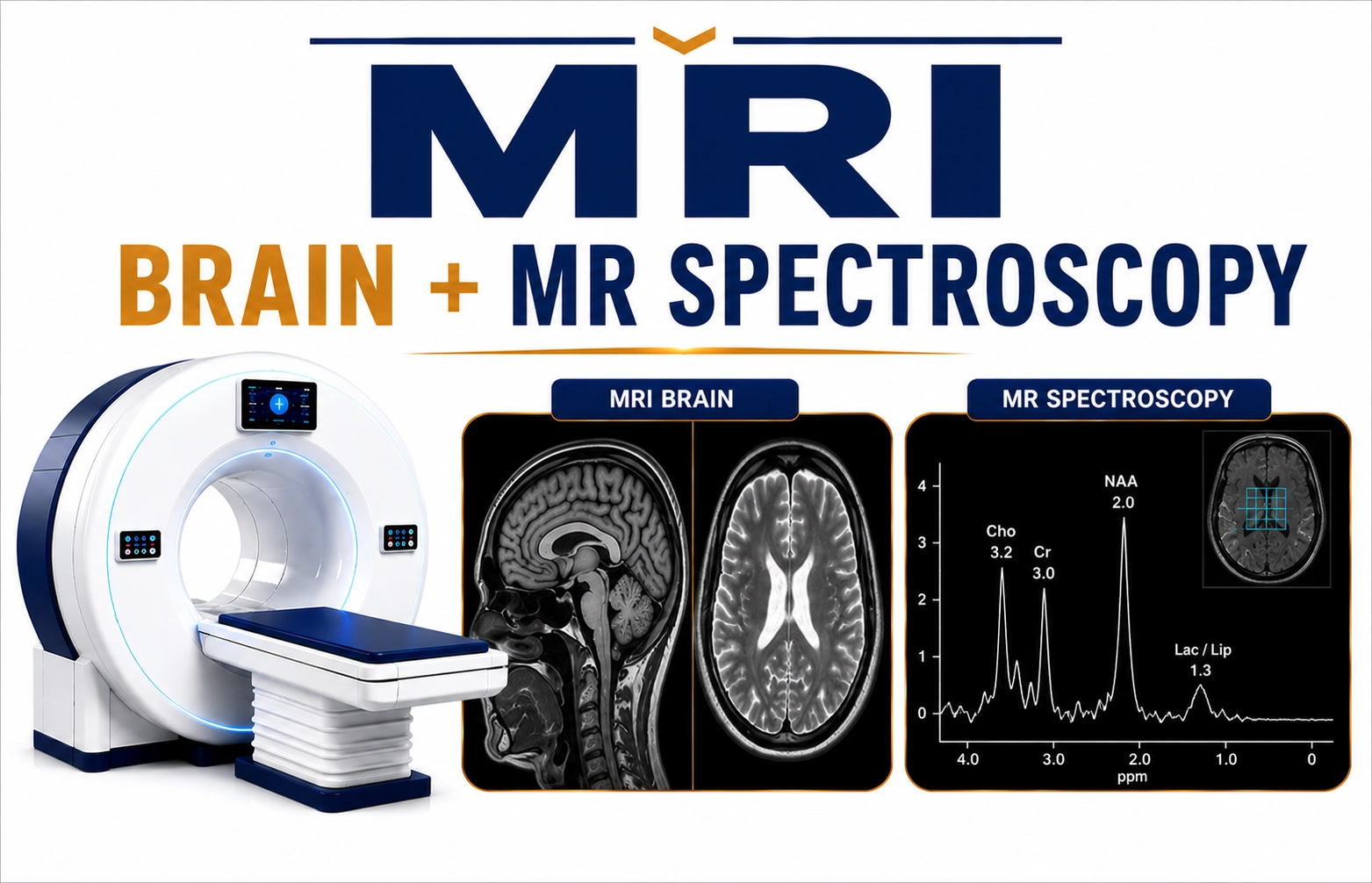 MRI Brain + MR Spectroscopy Scan at Focus Diagnostics Hyderabad