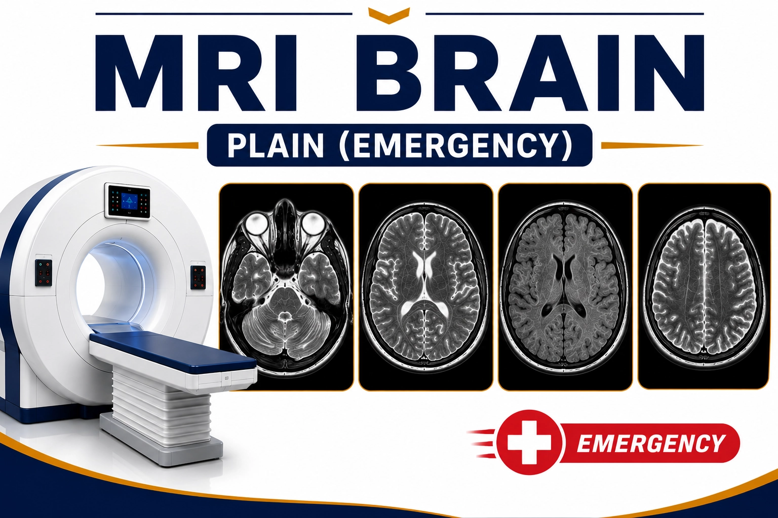 MRI Brain Plain Emergency scan for urgent neurological diagnosis at Focus Diagnostics Hyderabad