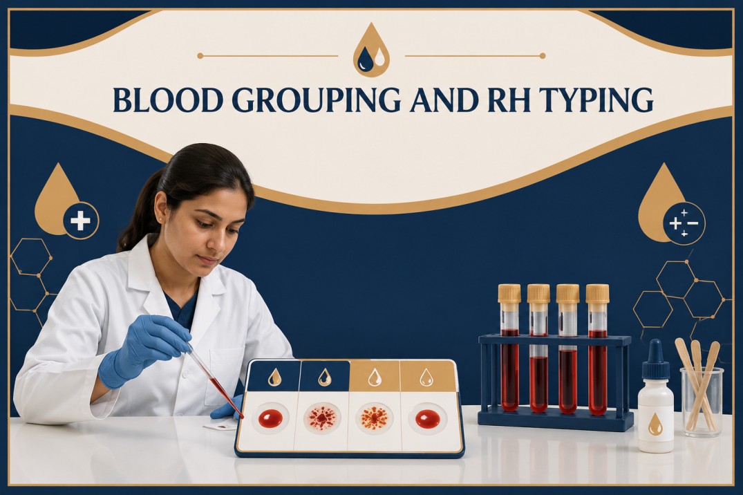 Blood Grouping and Rh Typing (ABO and Rh) laboratory test for blood type identification, transfusion compatibility, and pregnancy screening