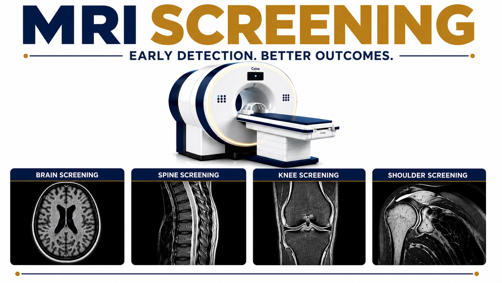 MRI Screening scan for preliminary evaluation of organs, soft tissues, bones, joints, and potential abnormalities at Focus Diagnostics