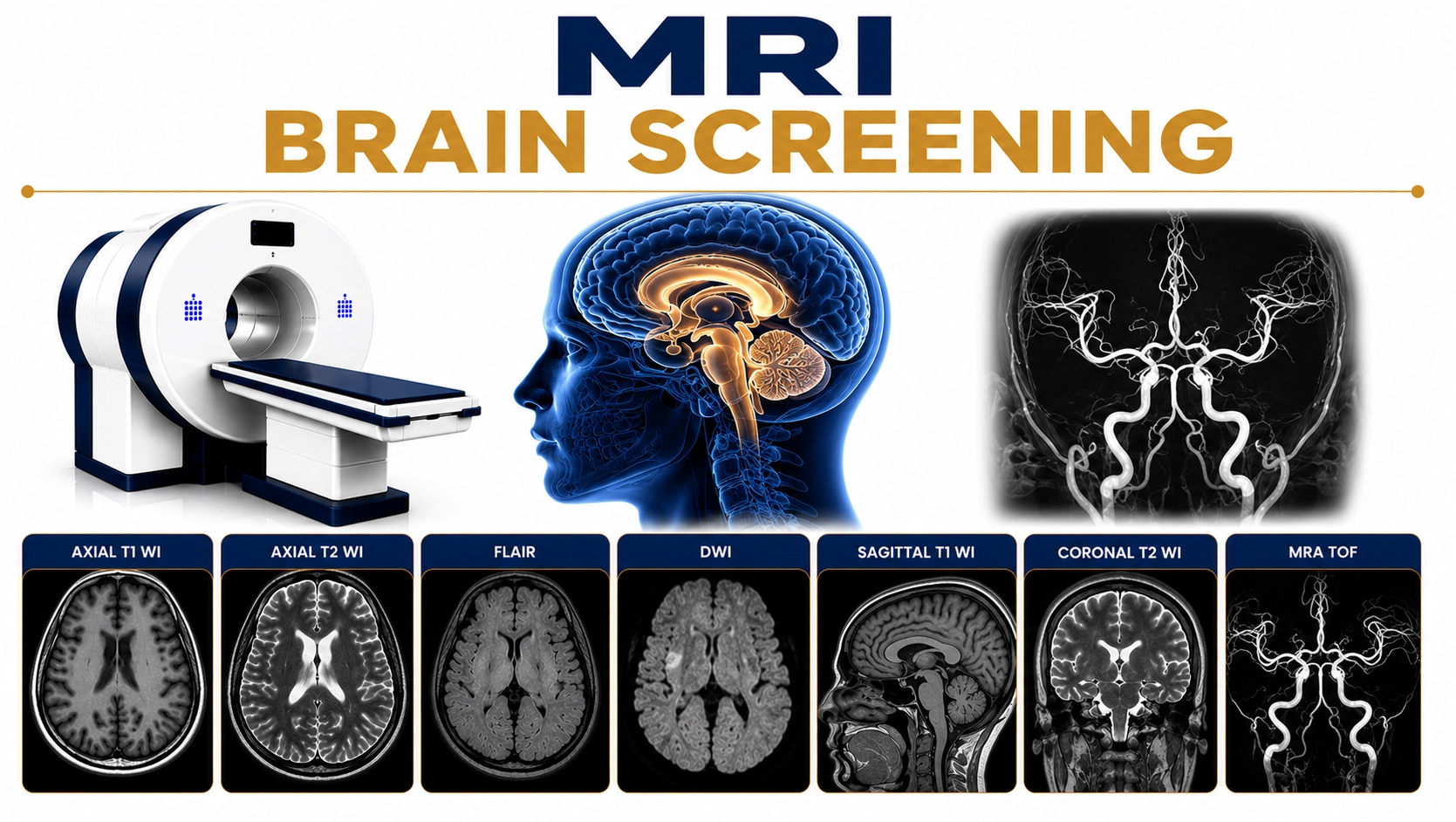 MRI Brain Plain Full Study scan at Focus Diagnostics for advanced neurological brain imaging and accurate diagnosis