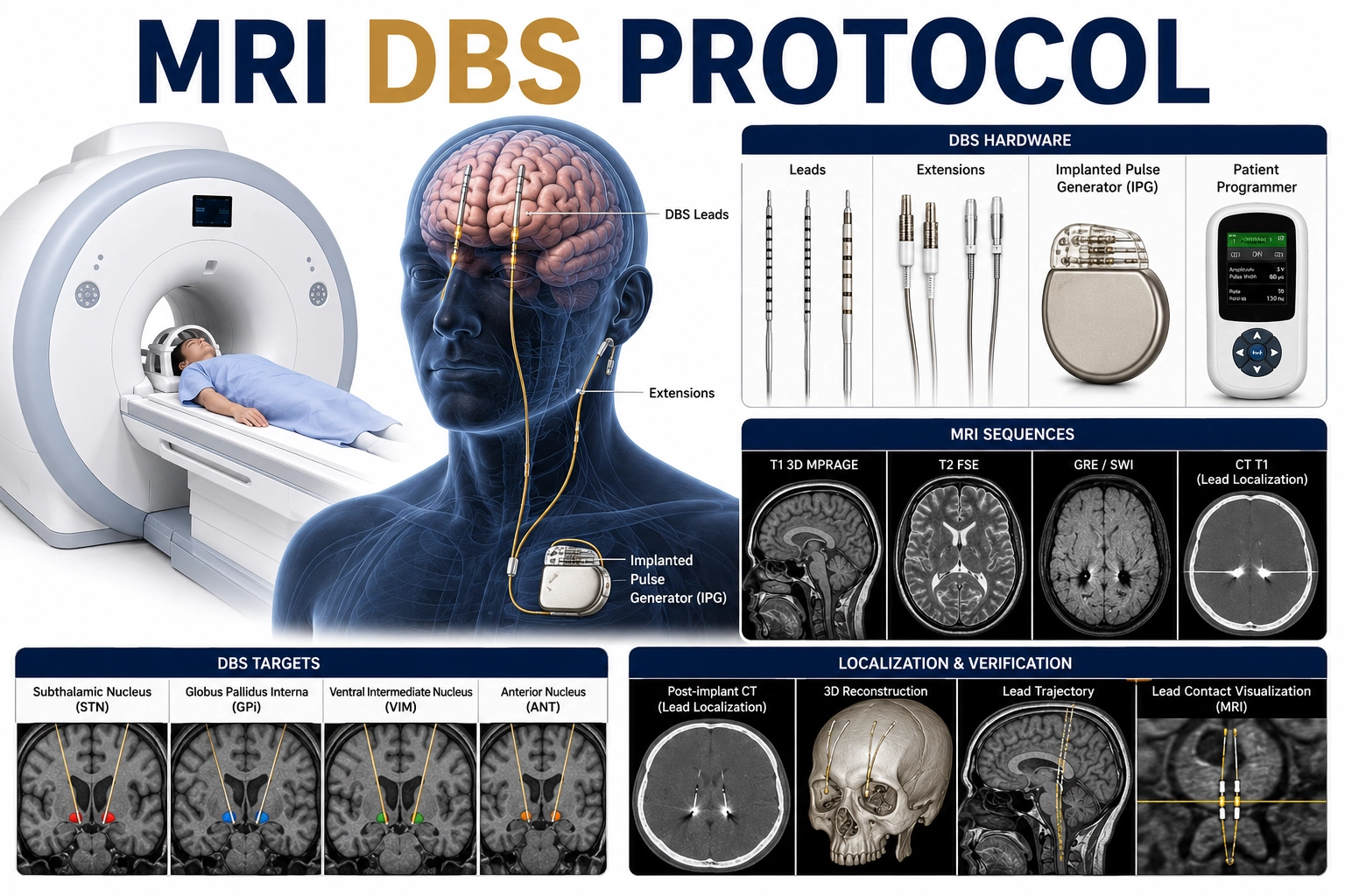 MRI DBS Protocol brain scan for Deep Brain Stimulation planning and assessment at Focus Diagnostics