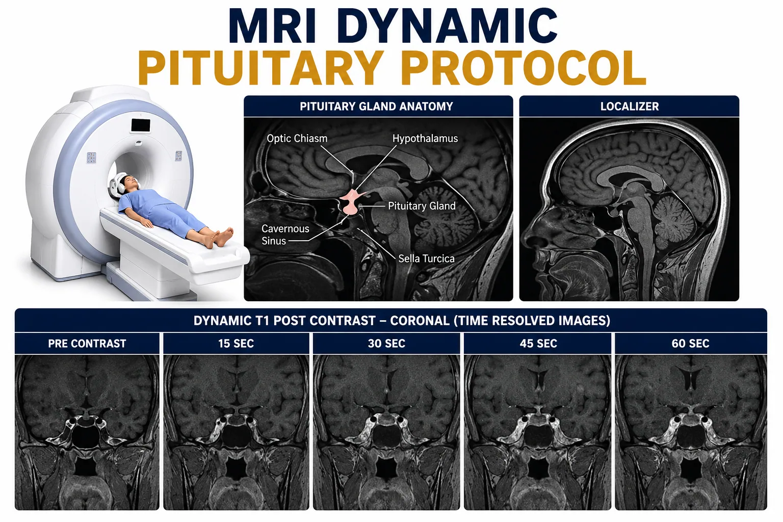 MRI Dynamic Pituitary Protocol scan at Focus Diagnostics for advanced pituitary gland and hormonal disorder imaging