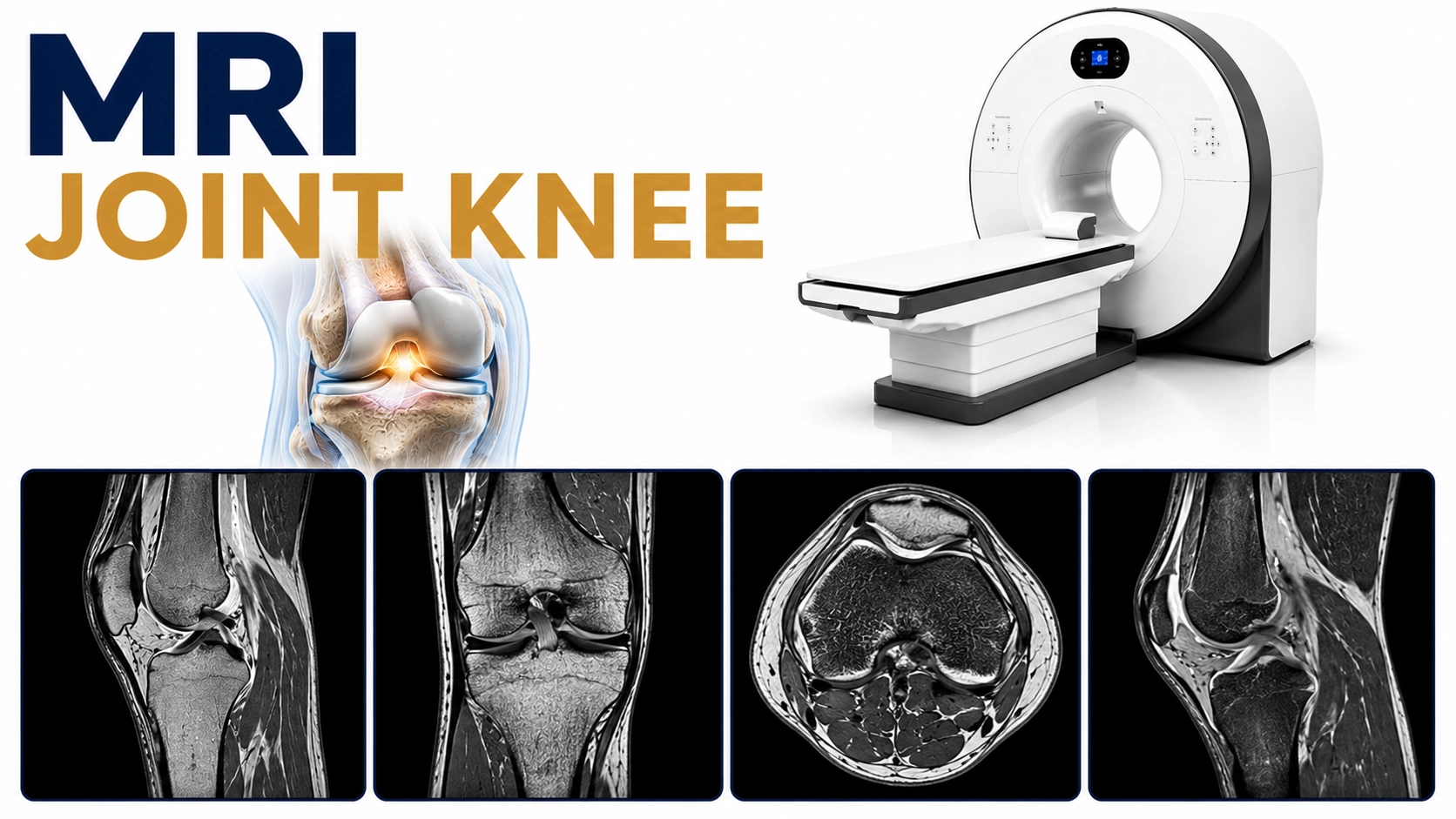 MRI Knee Joint scan for evaluation of knee pain, ligament injuries, cartilage damage, and joint disorders at Focus Diagnostics
