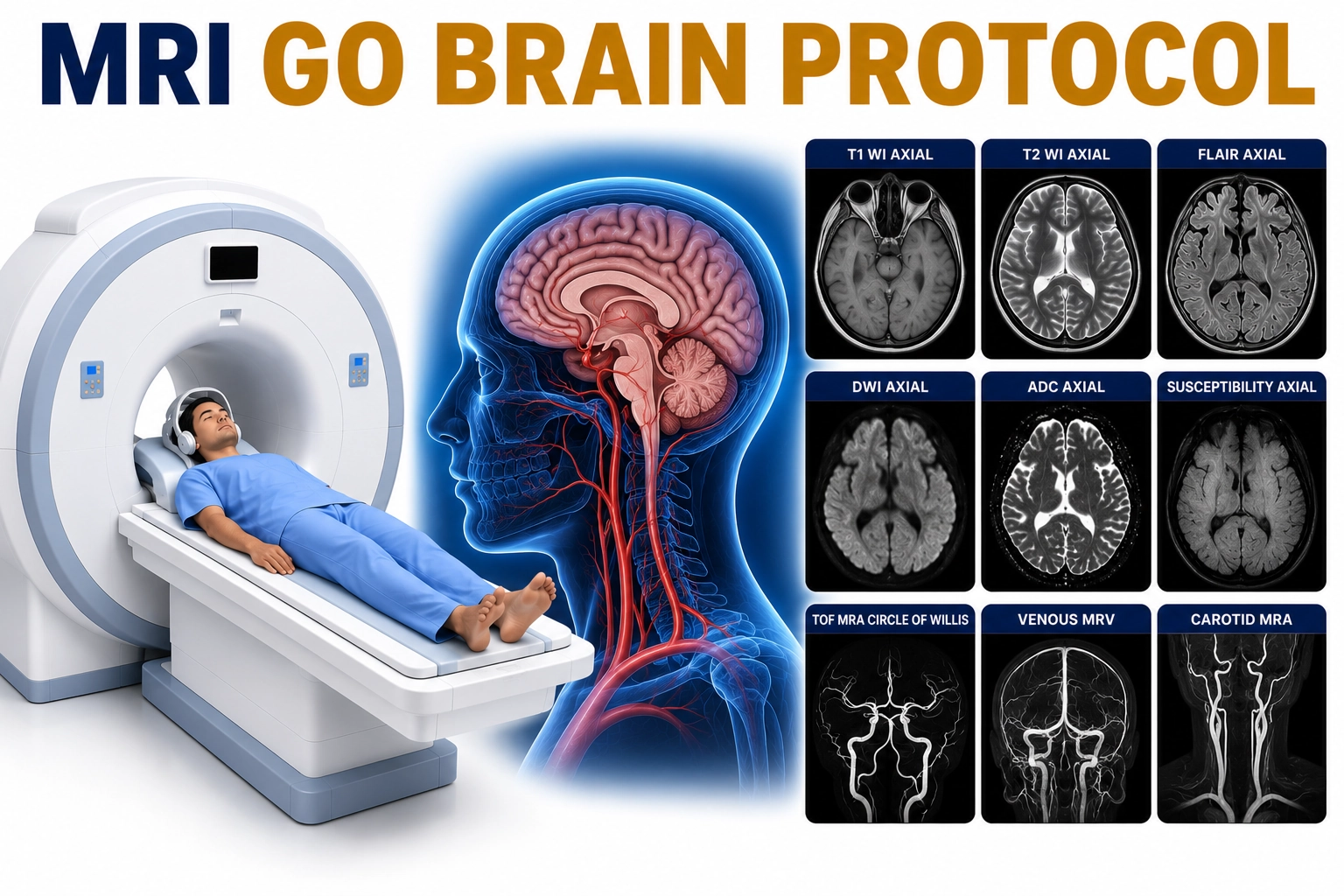 MRI GO Brain Protocol Scan at Focus Diagnostics for Comprehensive Brain Imaging and Neurological Assessment