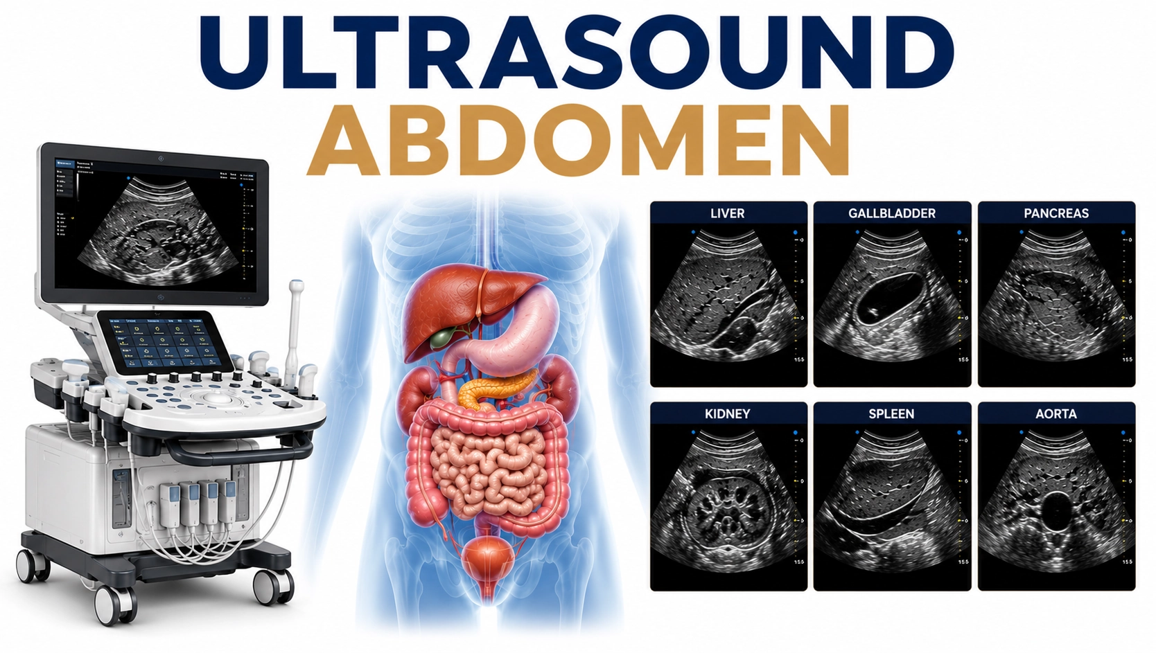 Ultrasound Abdomen scan for liver, kidney, gallbladder, and abdominal organ imaging at Focus Diagnostics Hyderabad