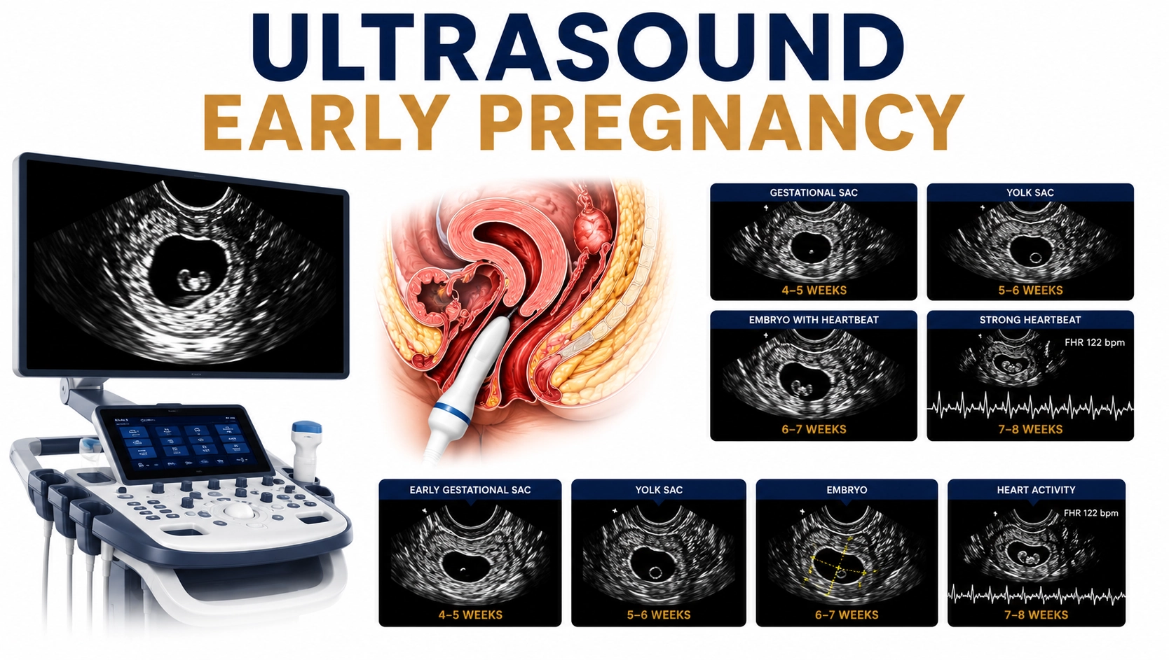 Ultrasound Early Pregnancy scan for confirmation of pregnancy, fetal heartbeat detection, gestational age assessment, and early pregnancy monitoring at Focus Diagnostics
