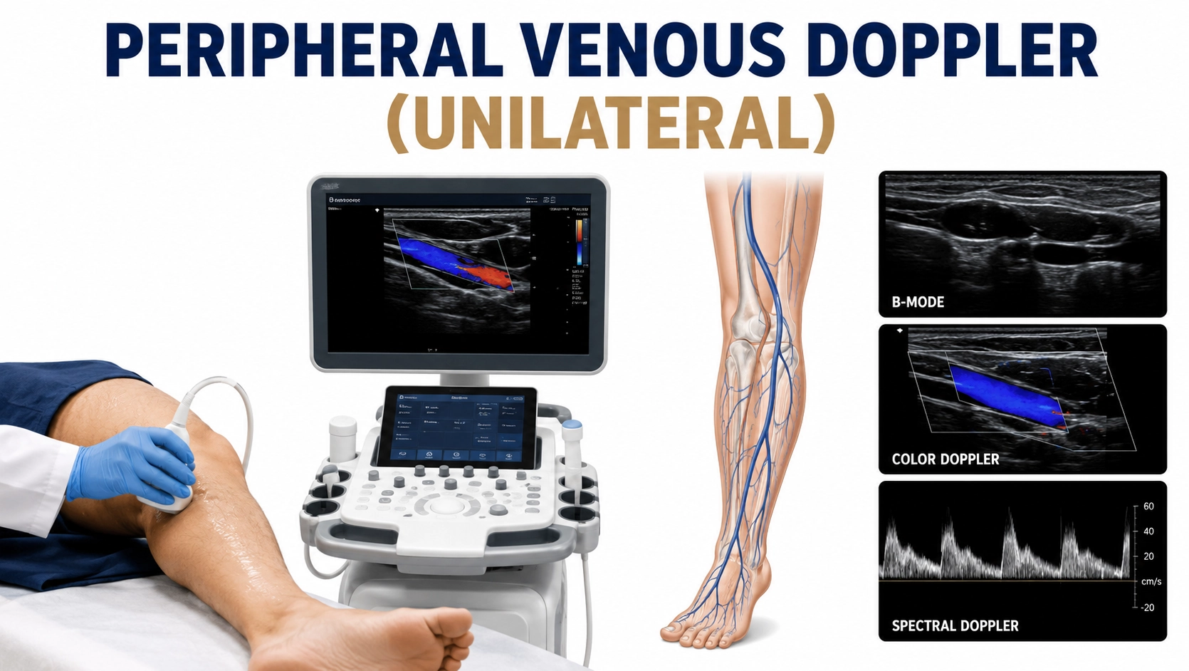 Peripheral Venous Doppler (Unilateral) Ultrasound Scan of Single Limb Veins