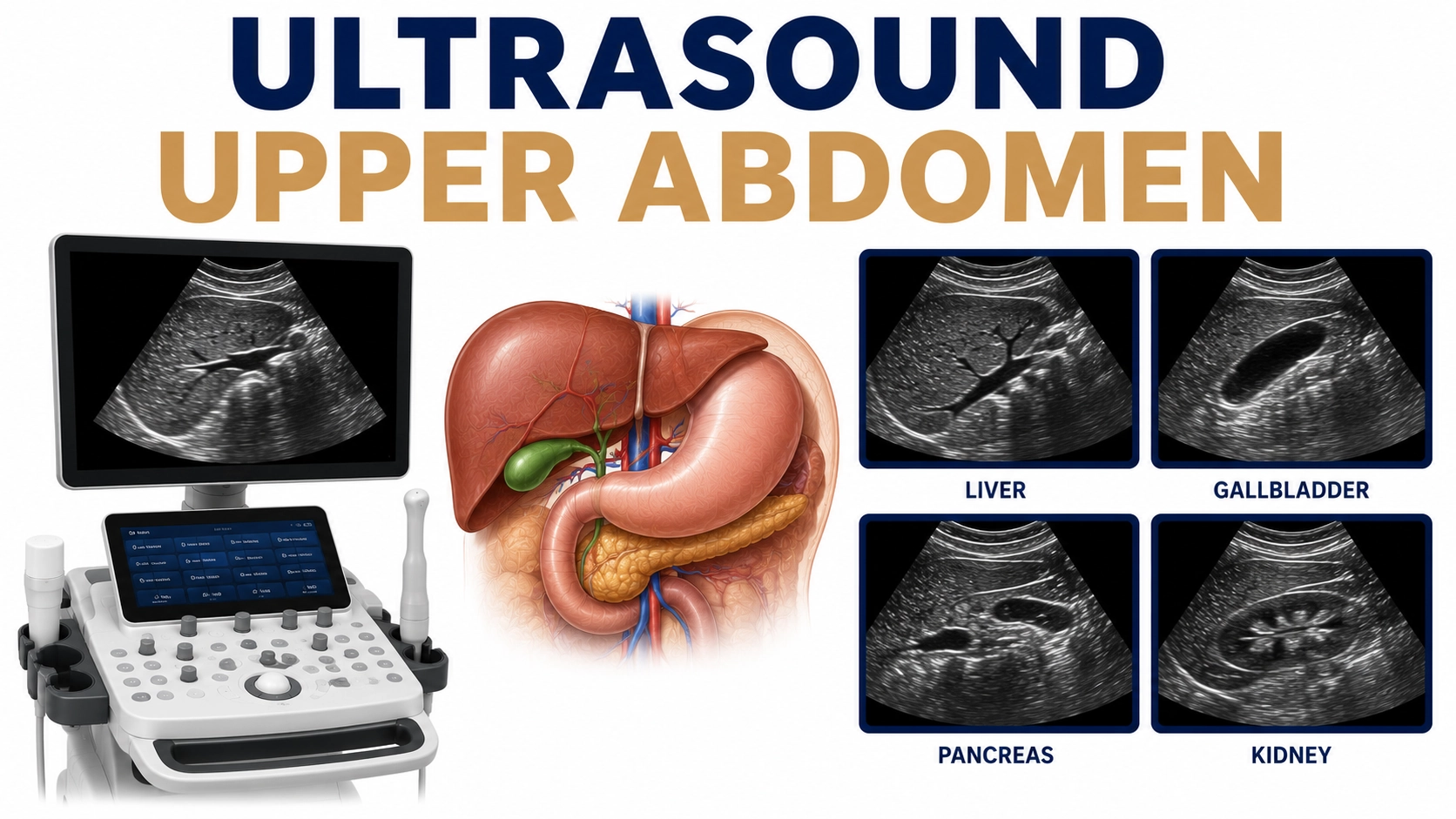 Ultrasound Upper Abdomen scan for evaluation of liver, gallbladder, pancreas, spleen, kidneys, and upper abdominal disorders at Focus Diagnostics