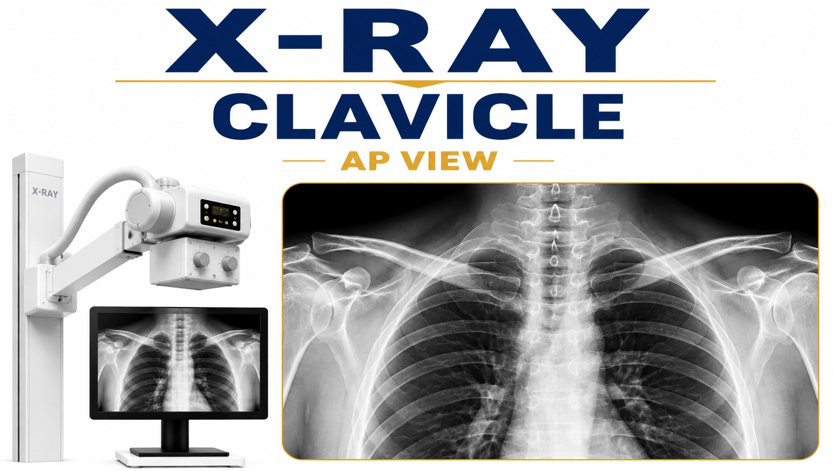 X-Ray Clavicle AP View for evaluation of clavicle fractures, collarbone injuries, joint abnormalities, and shoulder girdle disorders at Focus Diagnostics