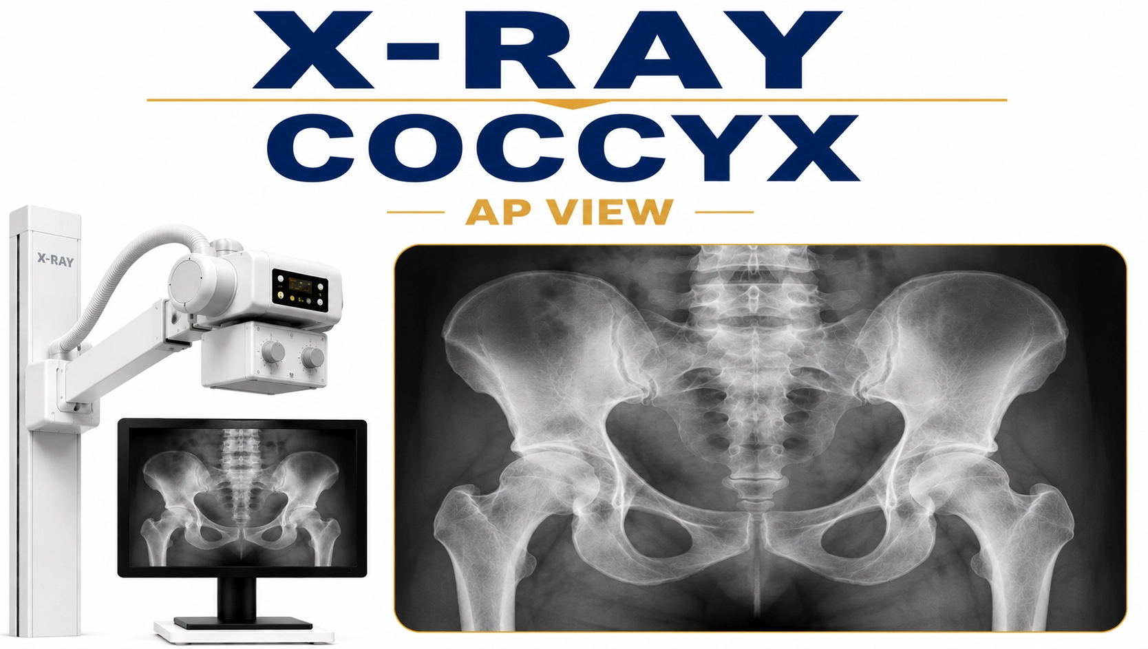 X-Ray Coccyx AP View for evaluation of tailbone fractures, coccygeal pain, trauma, and coccyx abnormalities at Focus Diagnostics