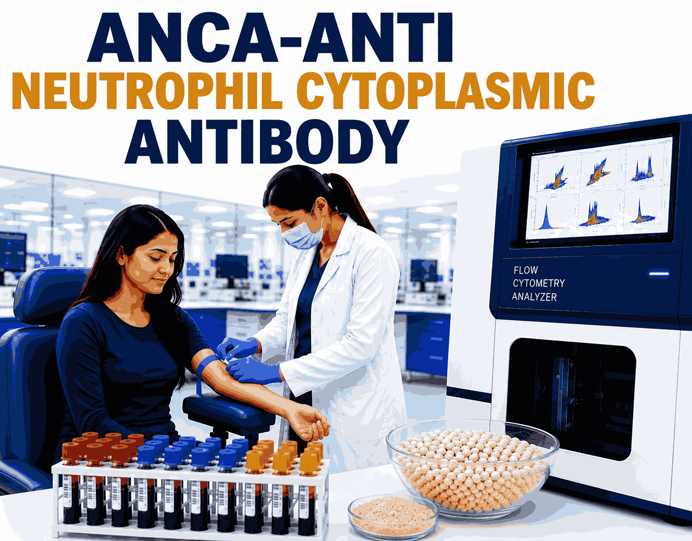 ANCA (Anti-Neutrophil Cytoplasmic Antibody) blood test for diagnosing autoimmune vasculitis and inflammatory blood vessel disorders at Focus Diagnostics