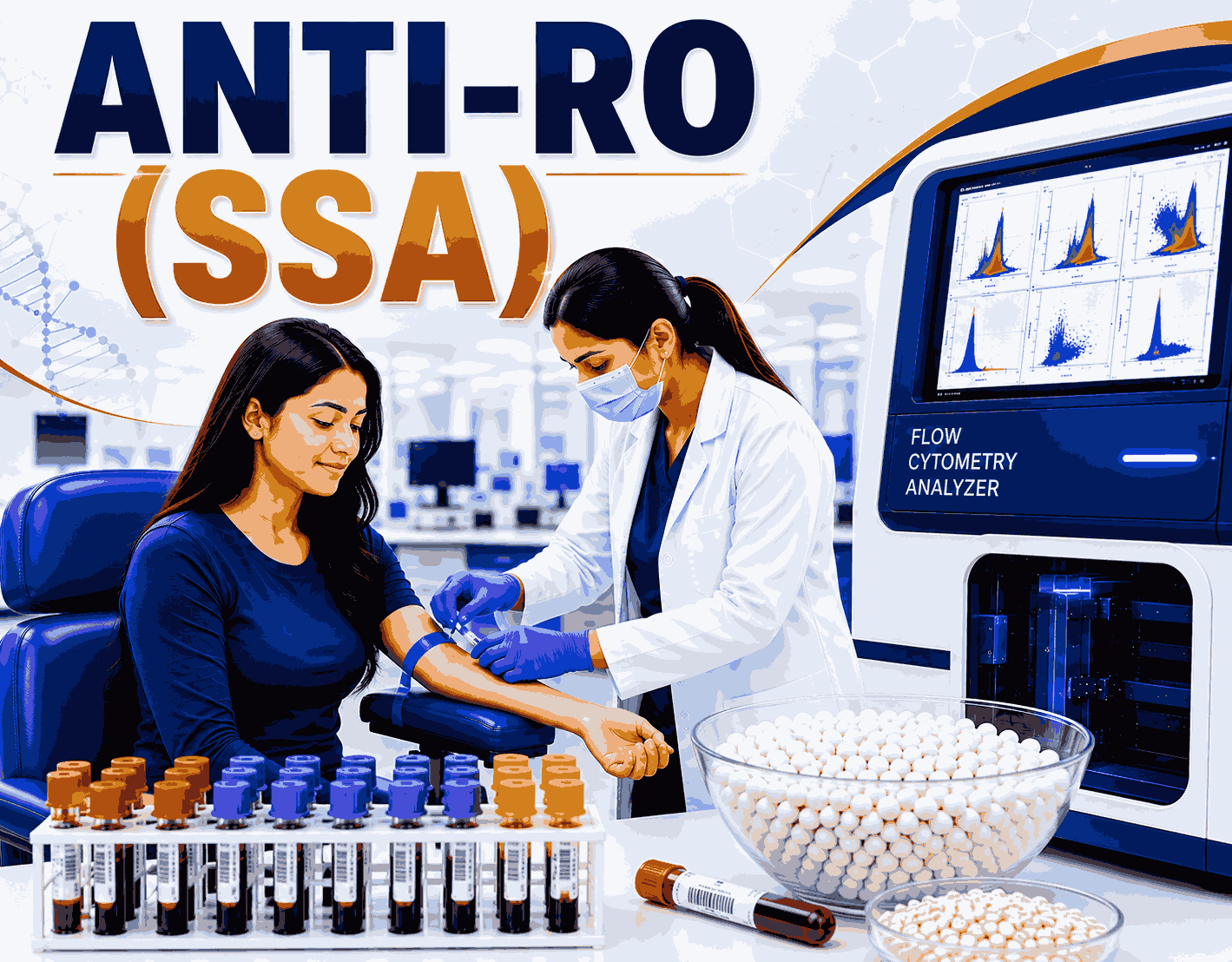 Anti-Ro (SSA) Antibody blood test for diagnosing Sjögren's syndrome, systemic lupus erythematosus, and autoimmune connective tissue disorders at Focus Diagnostics
