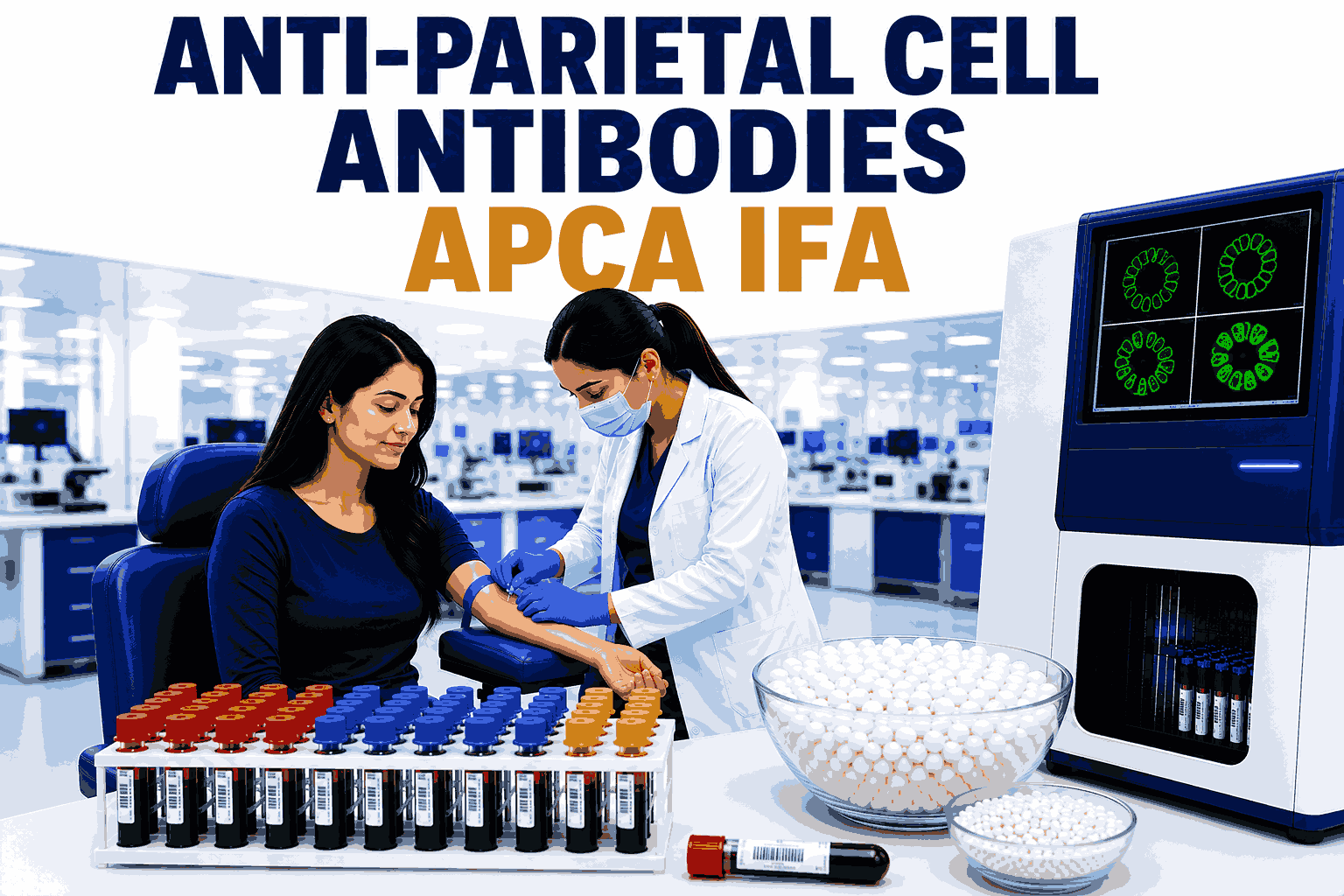 Anti-Parietal Cell Antibodies (APCA) IFA blood test for diagnosing autoimmune gastritis, pernicious anemia, and vitamin B12 deficiency at Focus Diagnostics