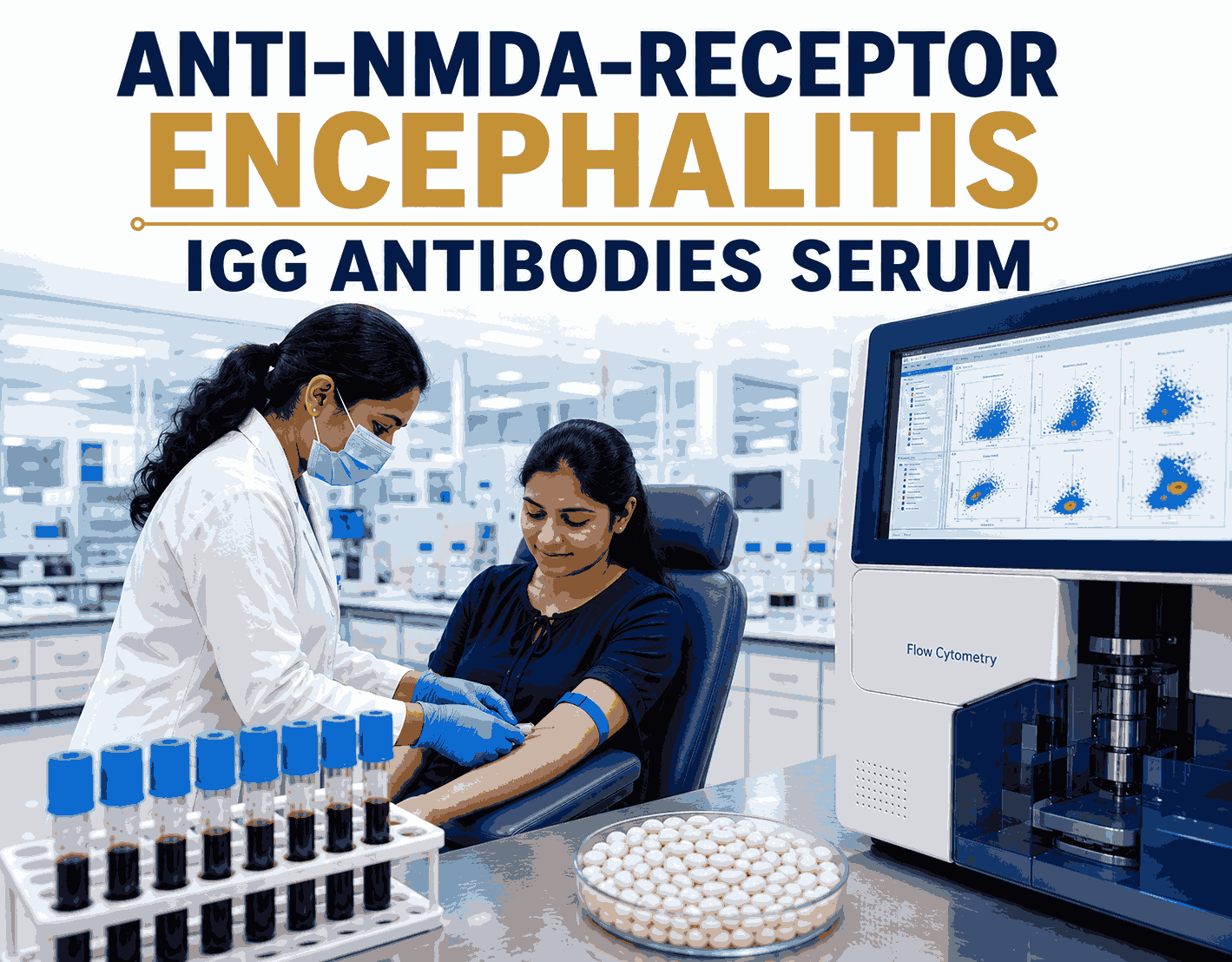 Anti-NMDA Receptor Encephalitis IgG Antibodies (Serum) blood test for diagnosing autoimmune encephalitis and neurological autoimmune disorders at Focus Diagnostics