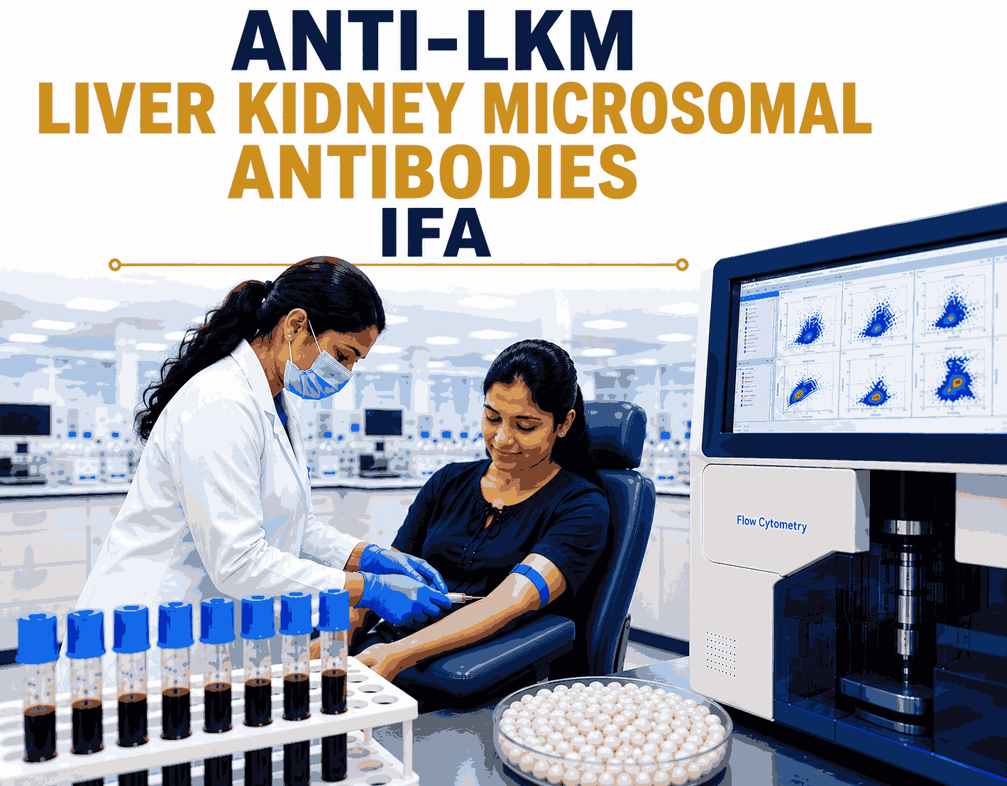 Anti-LKM (Liver Kidney Microsomal) Antibodies IFA blood test for diagnosing autoimmune hepatitis and autoimmune liver diseases at Focus Diagnostics