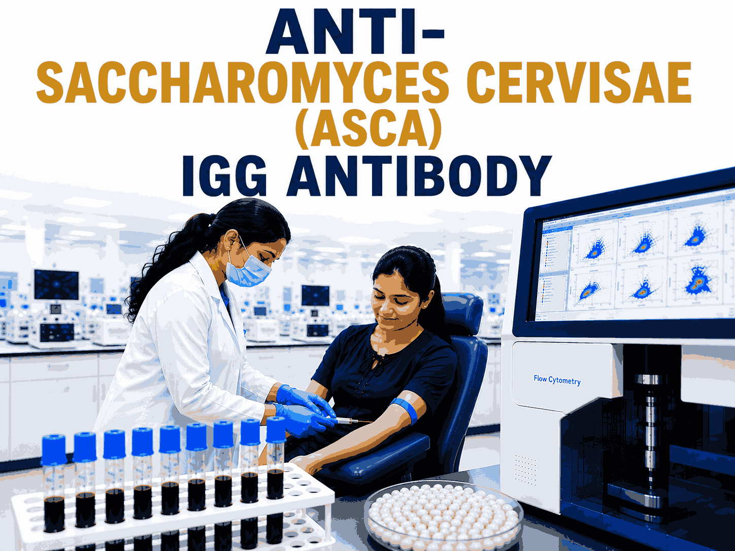 Anti-Saccharomyces cerevisiae (ASCA) IgG antibody blood test for Crohn's disease diagnosis, inflammatory bowel disease evaluation, and autoimmune gastrointestinal disorder screening