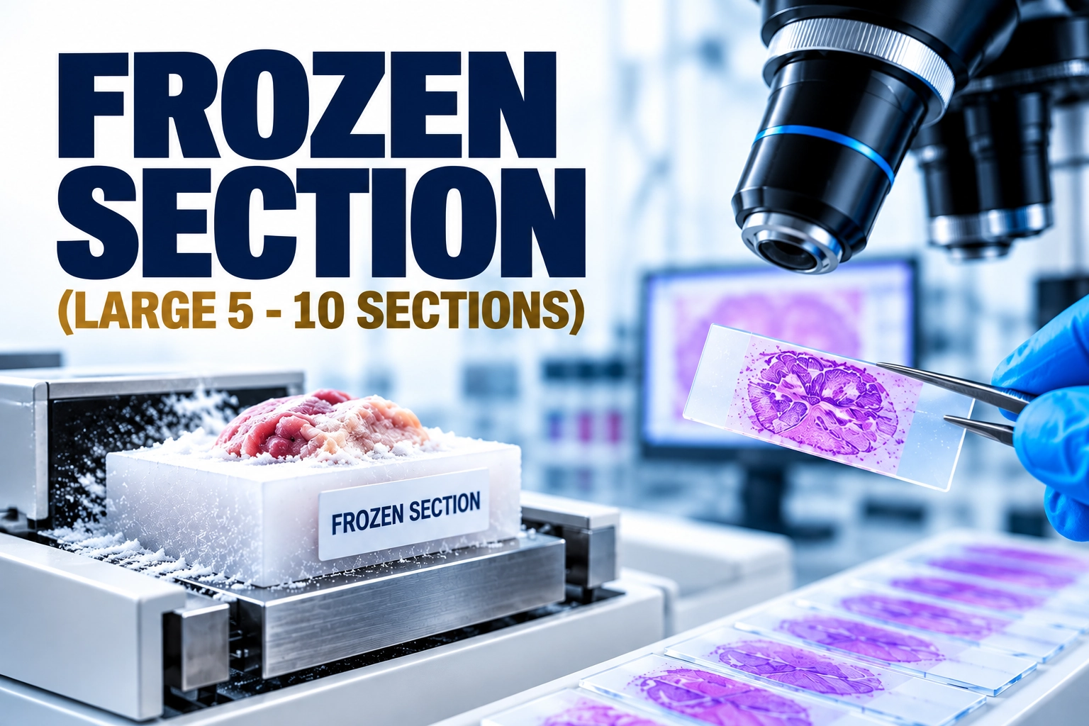Frozen Section large rapid surgical pathology test 5 to 10 sections at Focus Diagnostics Hyderabad
