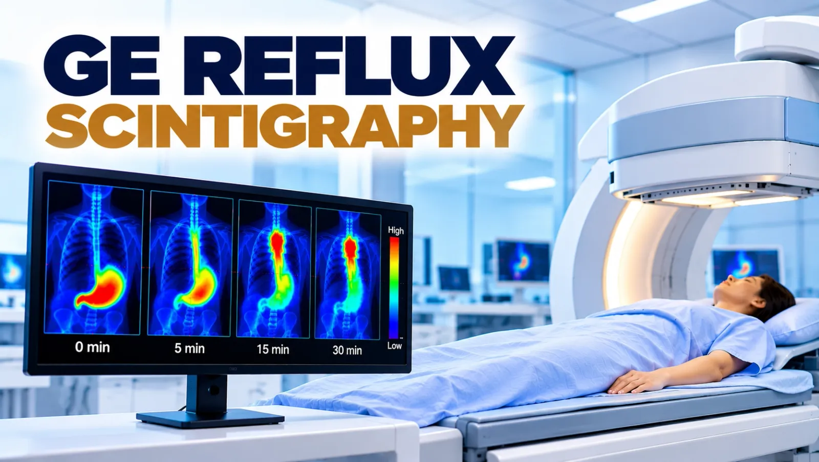 GE Reflux Scintigraphy nuclear medicine scan at Focus Diagnostics Hyderabad