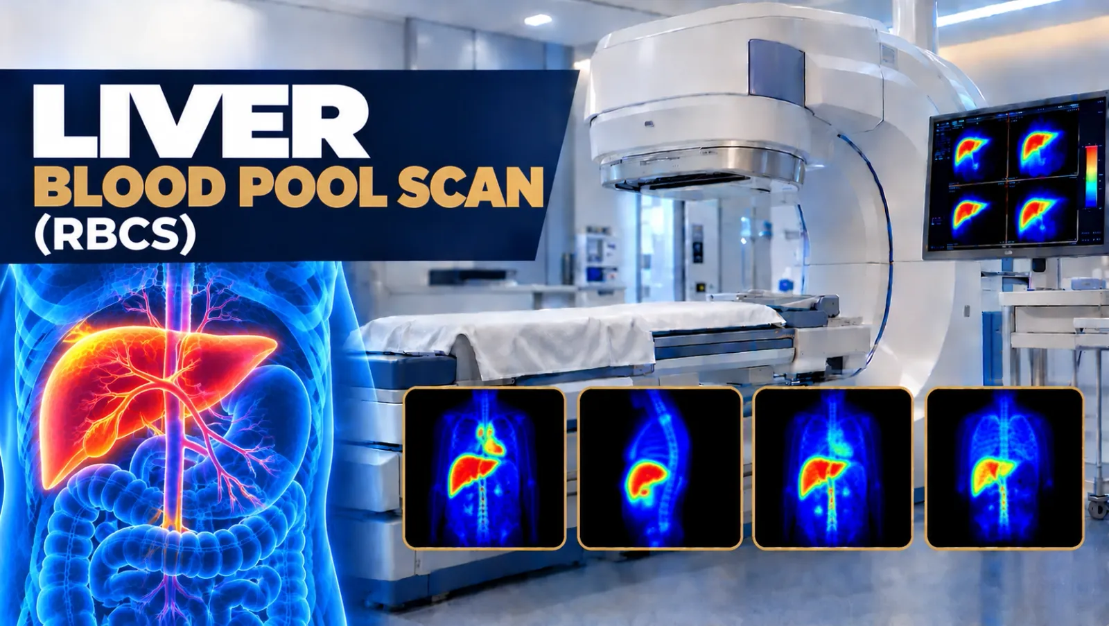 Liver Blood Pool Scan RBCS nuclear medicine imaging at Focus Diagnostics Hyderabad
